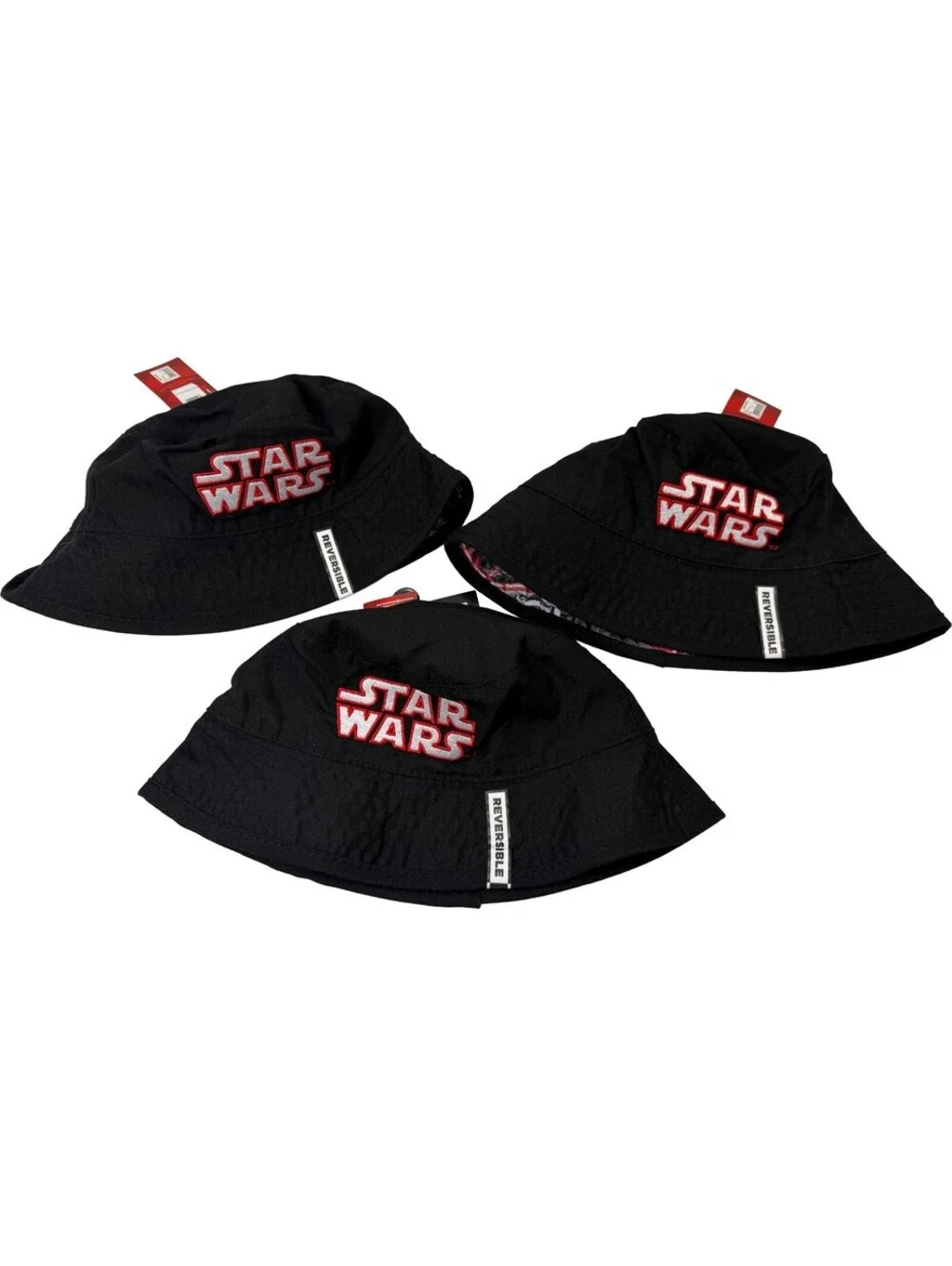 3 pc Lot: Star Wars Reversible Bucket Hat Youth Boys One Size Stormtrooper Print